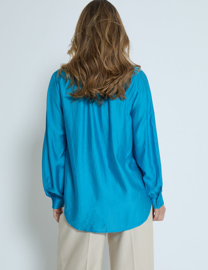 Peppercorn PCRomina Bluse Bluser 1009 Hawaiian Surf Blue