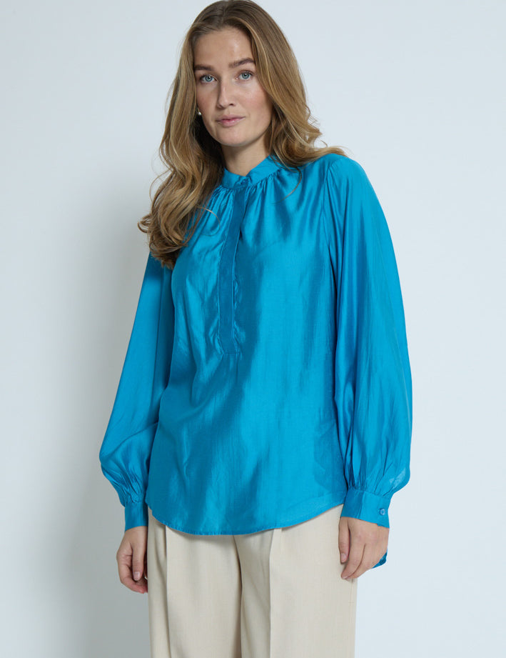 Peppercorn PCRomina Bluse Bluser 1009 Hawaiian Surf Blue