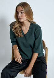 Peppercorn PCRosalia Strik Pullover Pullover 4112 Jungle Green