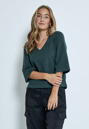 Peppercorn PCRosalia Strik Pullover Pullover 4112 Jungle Green