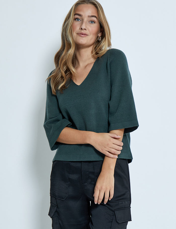 Peppercorn PCRosalia Strik Pullover Pullover 4112 Jungle Green
