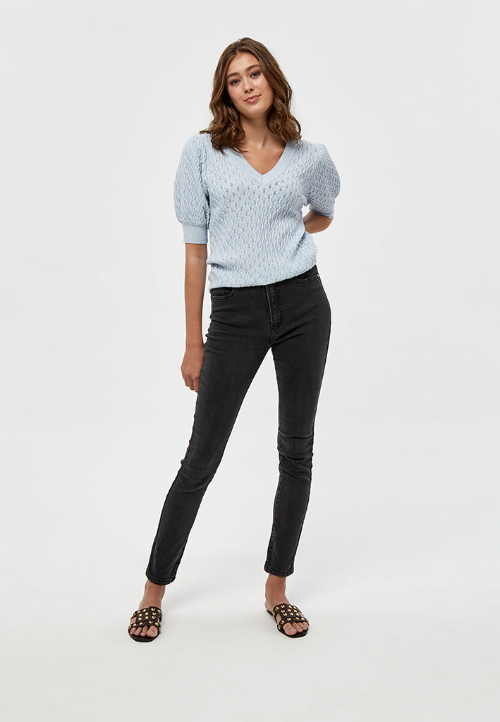 Peppercorn PCRosalia Strik T-Shirt T-Shirt 1025 Skyblue