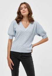 Peppercorn PCRosalia Strik T-Shirt T-Shirt 1025 Skyblue