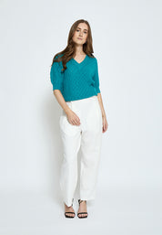 Peppercorn PCRosalia Strik T-Shirt T-Shirt 3057 Biscay Bay