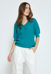 Peppercorn PCRosalia Strik T-Shirt T-Shirt 3057 Biscay Bay
