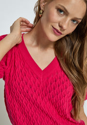 Peppercorn PCRosalia Strik T-Shirt T-Shirt 4039 Virtual Pink