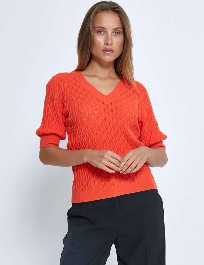 Peppercorn PCRosalia Strik T-Shirt T-Shirt 4071 GRENADINE