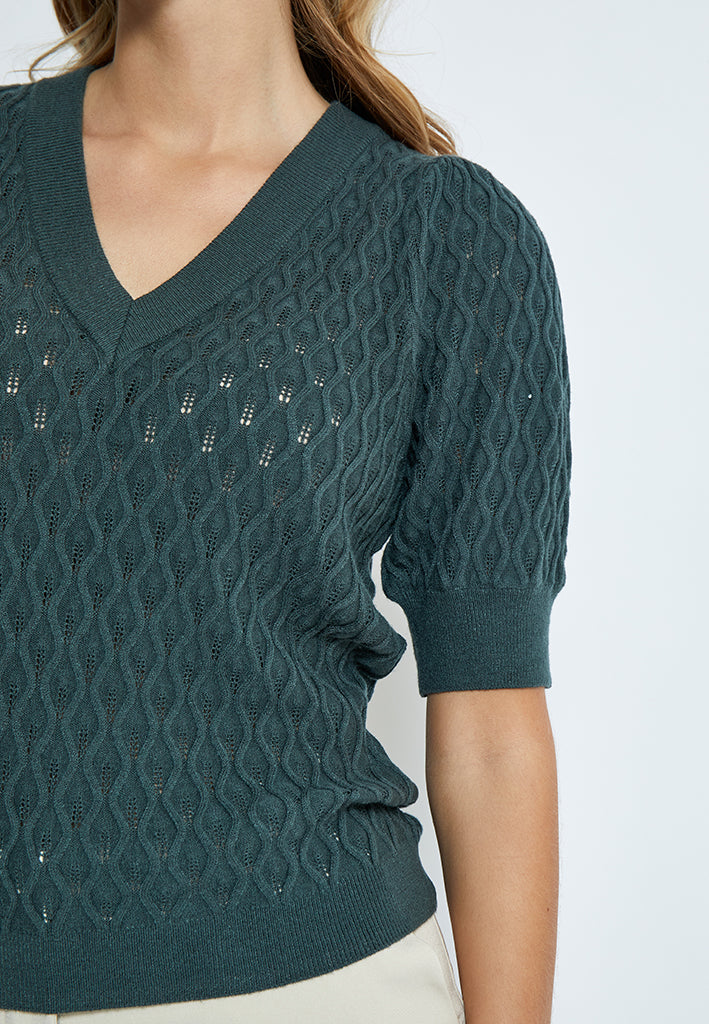 Peppercorn PCRosalia Strik T-Shirt T-Shirt 4112 Jungle Green