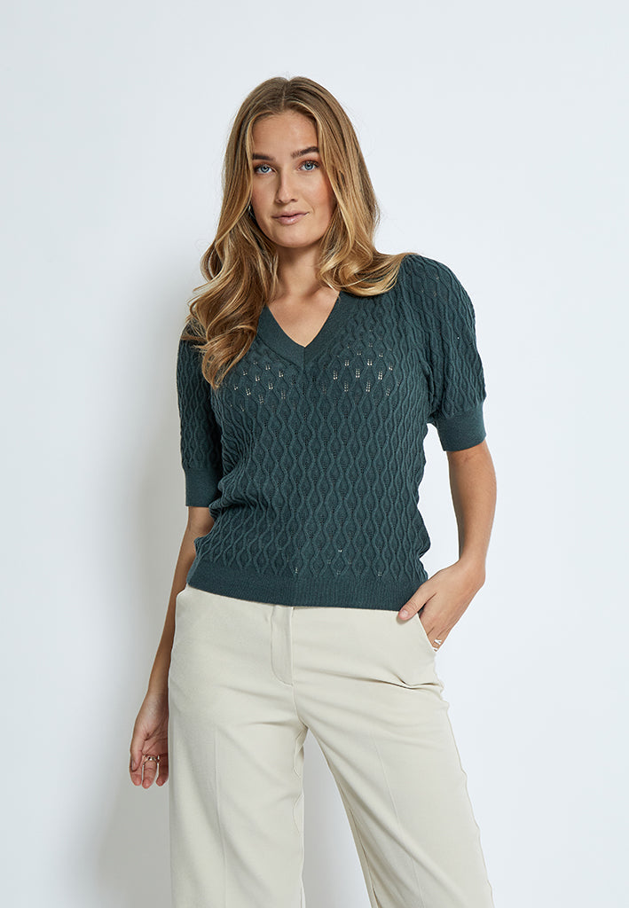 Peppercorn PCRosalia Strik T-Shirt T-Shirt 4112 Jungle Green