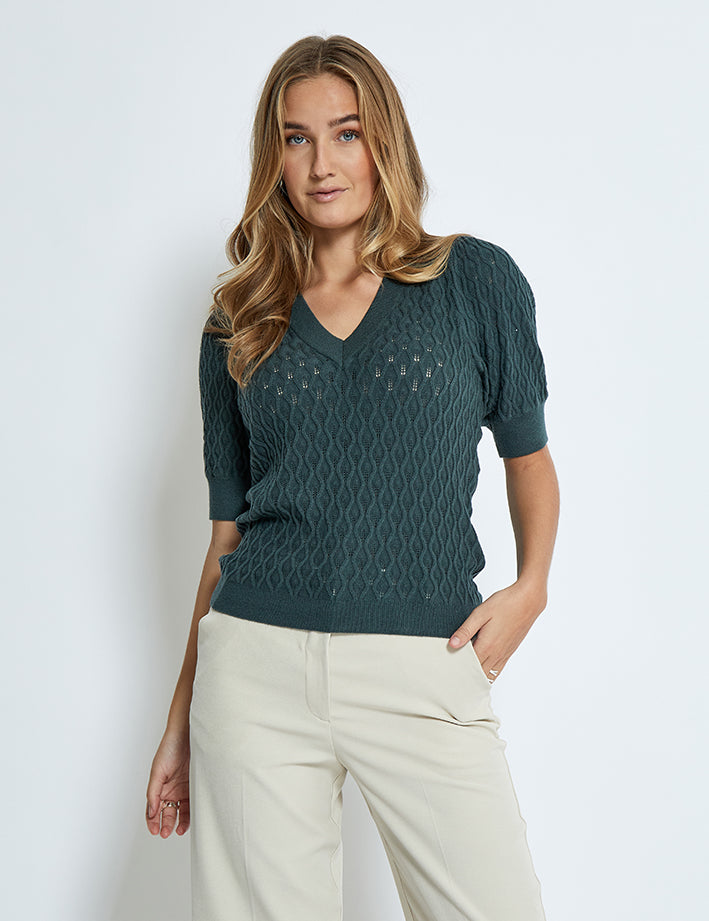 Peppercorn PCRosalia Strik T-Shirt T-Shirt 4112 Jungle Green