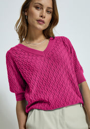 Peppercorn PCRosalia Strik T-Shirt T-Shirt 4122 Magenta Pink