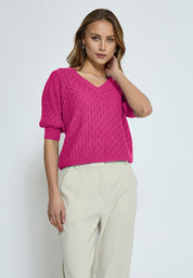 Peppercorn PCRosalia Strik T-Shirt T-Shirt 4122 Magenta Pink