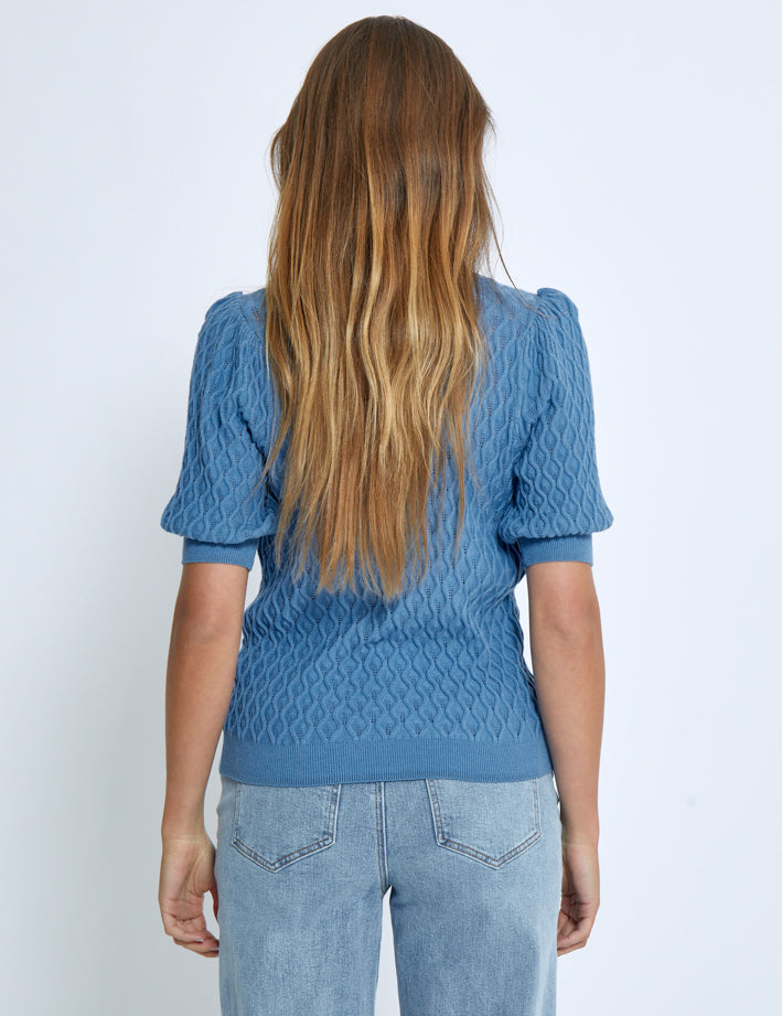 Peppercorn PCRosalia Strik T-Shirt T-Shirt 520 Allure Blue