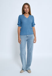 Peppercorn PCRosalia Strik T-Shirt T-Shirt 520 Allure Blue