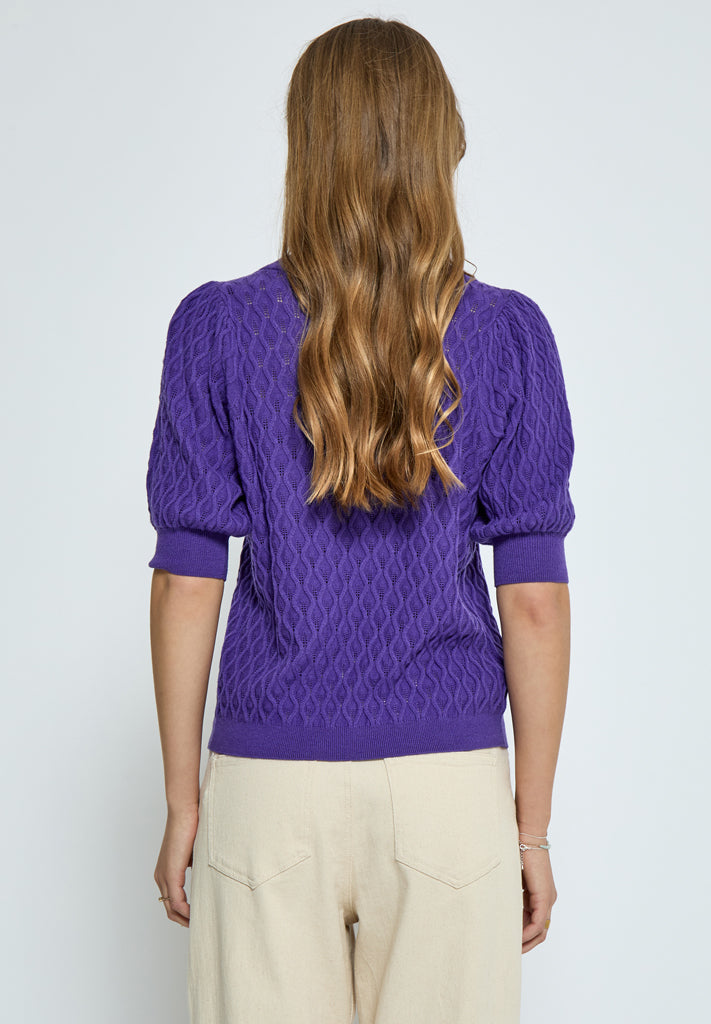 Peppercorn PCRosalia Strik T-Shirt T-Shirt 7016 Purple Corallites