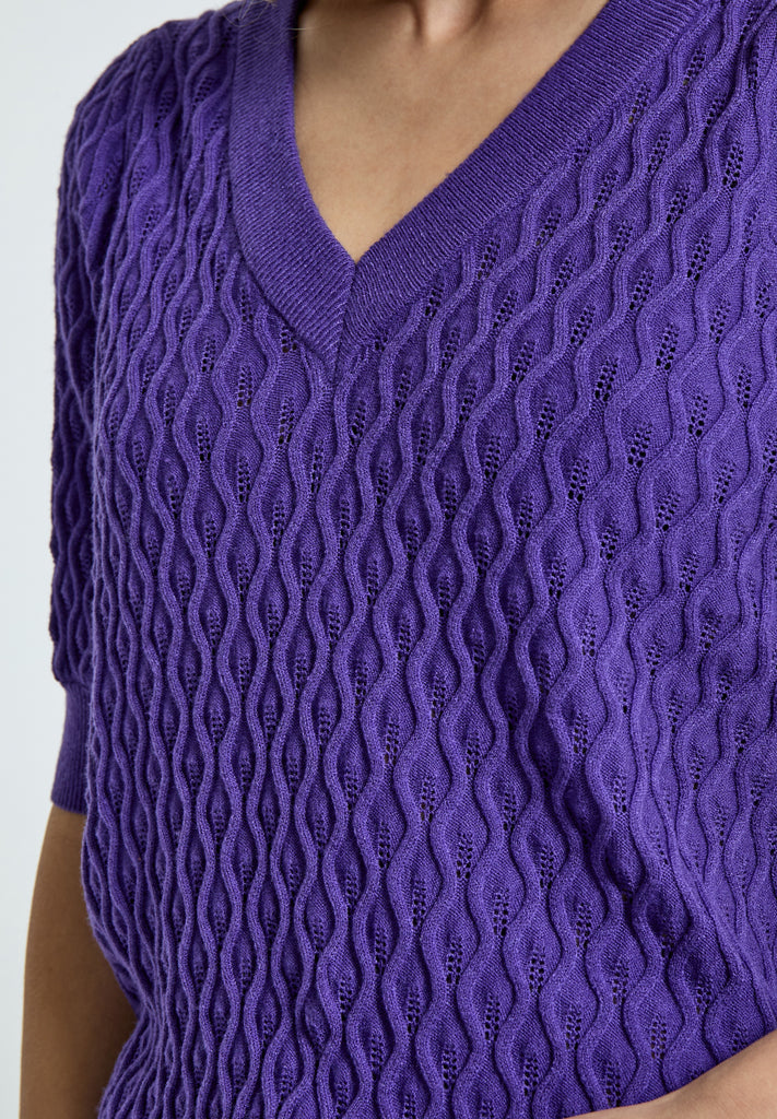 Peppercorn PCRosalia Strik T-Shirt T-Shirt 7016 Purple Corallites