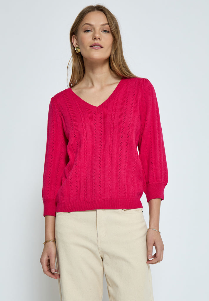 Peppercorn PCRosalia V Pullover Pullover 4039 Virtual Pink