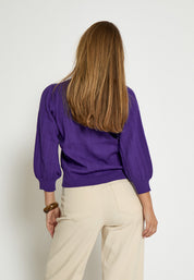 Peppercorn PCRosalia V Pullover Pullover 7016 Purple Corallites