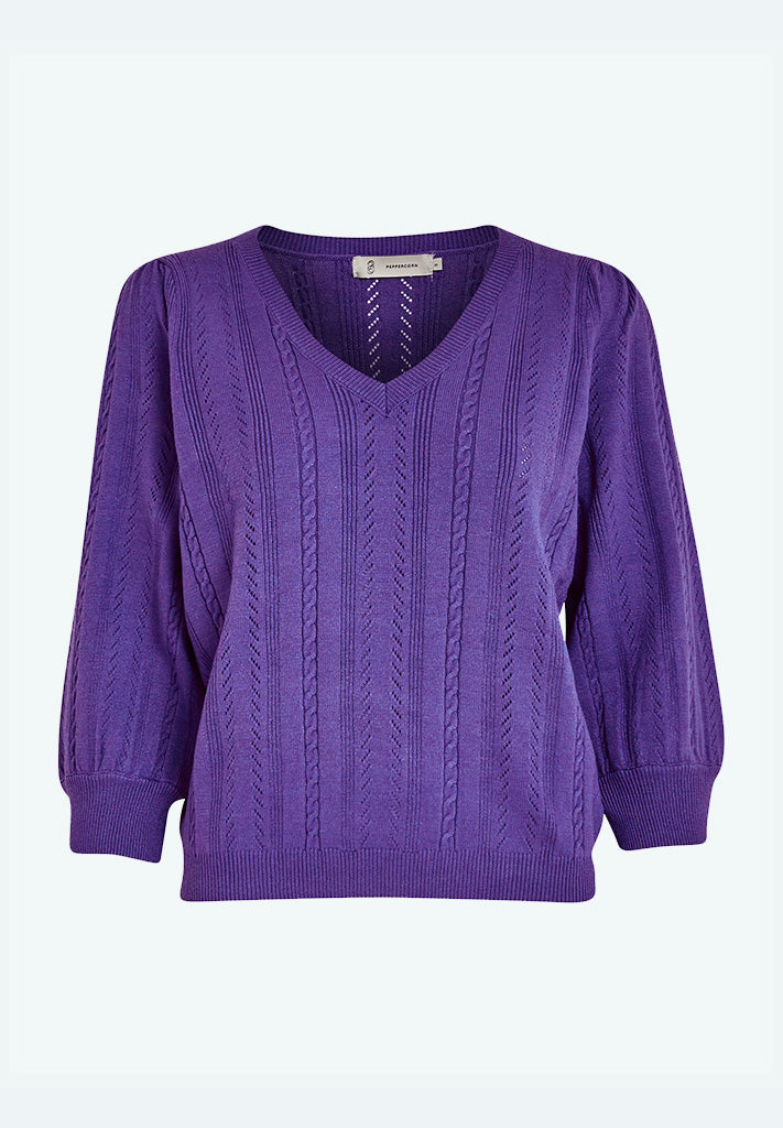 Peppercorn PCRosalia V Pullover Pullover 7016 Purple Corallites
