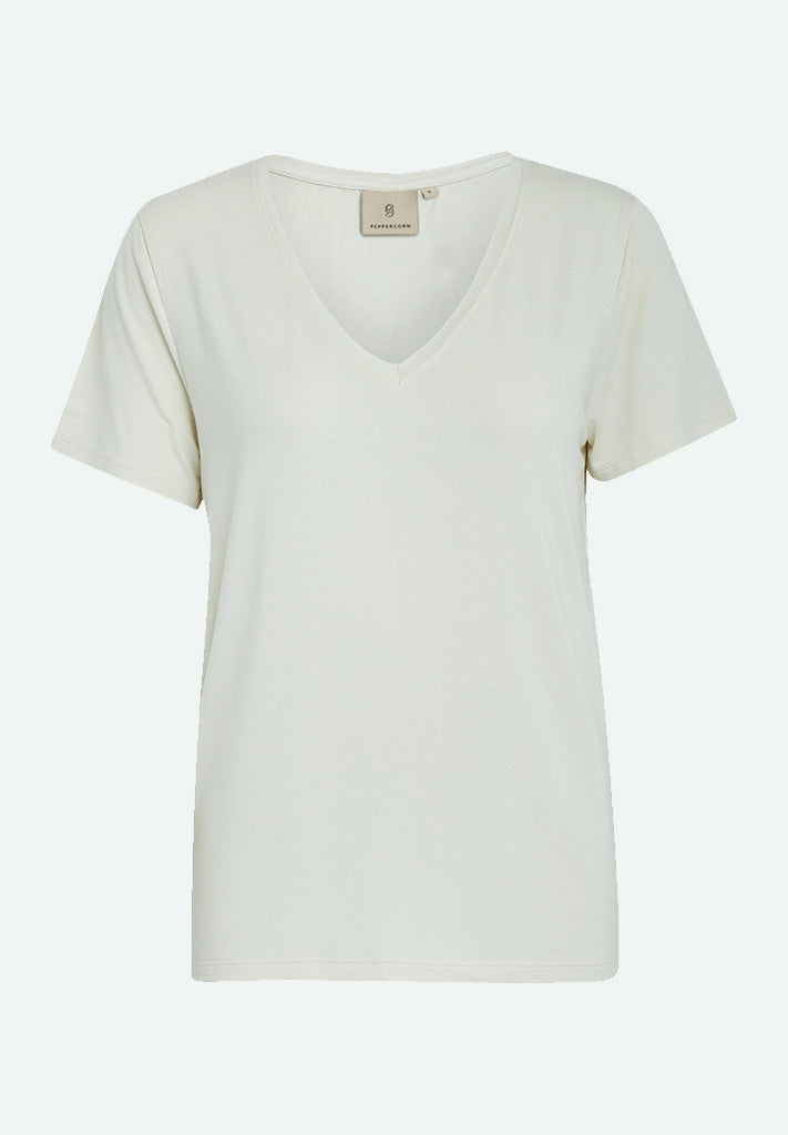 Peppercorn PCSamantha V T-Shirt T-Shirt 0011 Gardenia