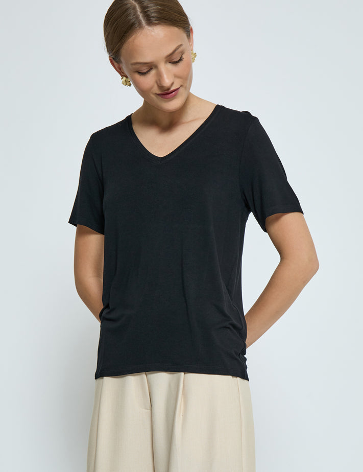 Peppercorn PCSamantha V T-Shirt T-Shirt Sort