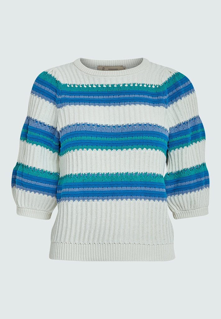 Peppercorn PCSigna Pullover Pullover 3177S Viridian Green Stripe