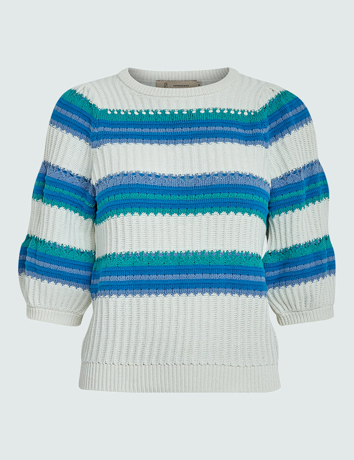 Peppercorn PCSigna Pullover Pullover 3177S Viridian Green Stripe