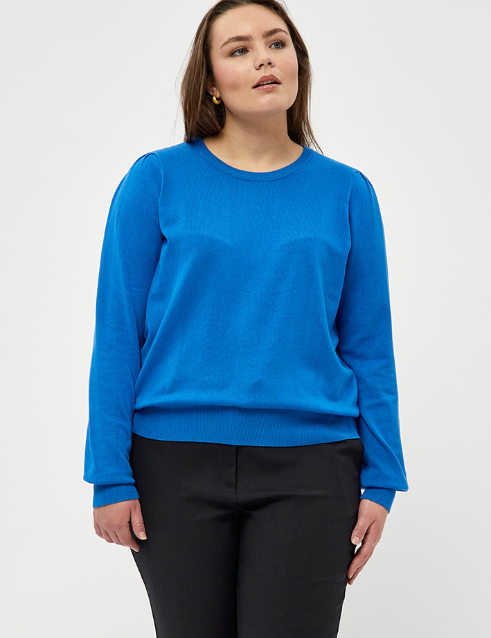Peppercorn PCTana Strik Curve Pullover 1537 DAPHNE BLUE