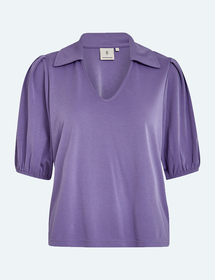 Peppercorn PCTate V Jersey Bluse T-Shirt 7222 Lavendula Purple