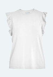 Peppercorn PCTemperence Flæse Jersey Bluse T-Shirt 0011 Gardenia