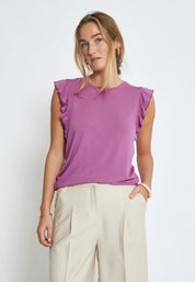 Peppercorn PCTemperence Flæse Jersey Bluse T-Shirt 7002 Rosebud Pink