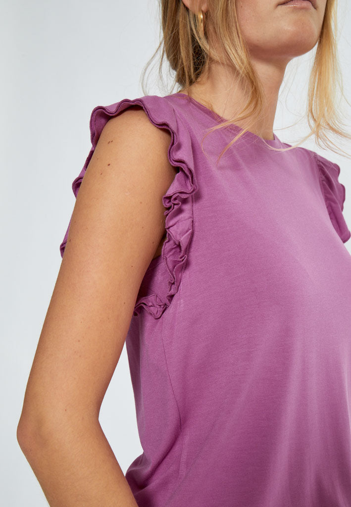 Peppercorn PCTemperence Flæse Jersey Bluse T-Shirt 7002 Rosebud Pink