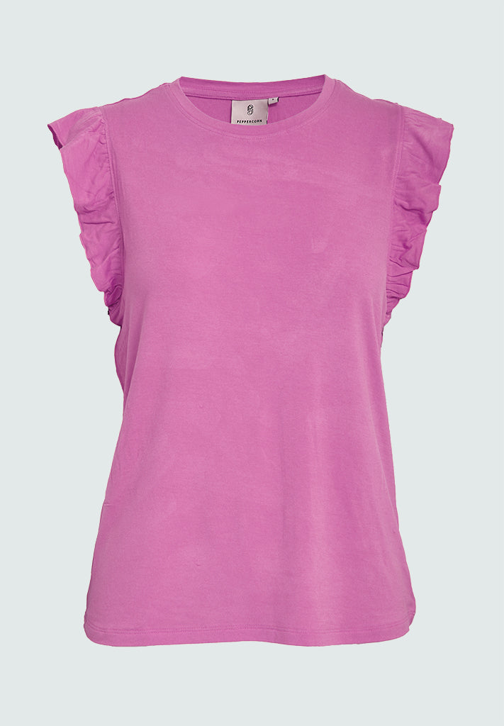 Peppercorn PCTemperence Flæse Jersey Bluse T-Shirt 7002 Rosebud Pink
