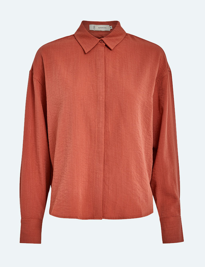 Peppercorn PCTiera Skjorte Skjorter 6308 Mecca Orange