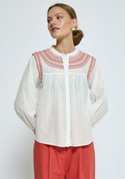Peppercorn PCTorvi Skjorte Skjorter 6308P Mecca Orange Print