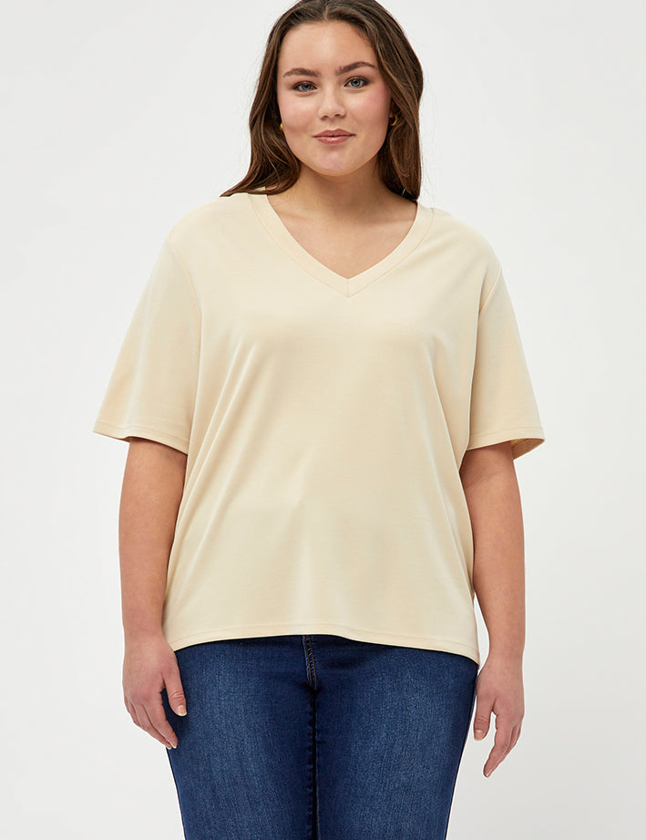 Peppercorn Philina T-shirt Curve T-Shirt 0273 Warm sand