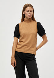 Minus Raka strik rullekrave Toppe 721M Almond Melange