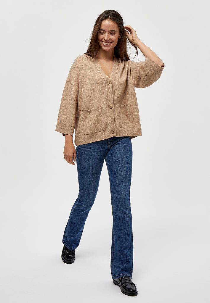 Peppercorn Rosalia Cardigan Cardigans 0273M Warm Sand Melange