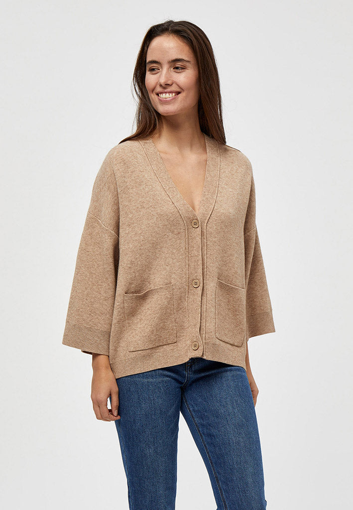 Peppercorn Rosalia Cardigan Cardigans 0273M Warm Sand Melange