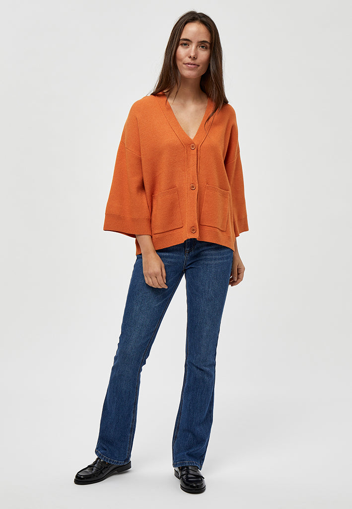 Peppercorn Rosalia Cardigan Cardigans 6675M Peach Caramel Melange