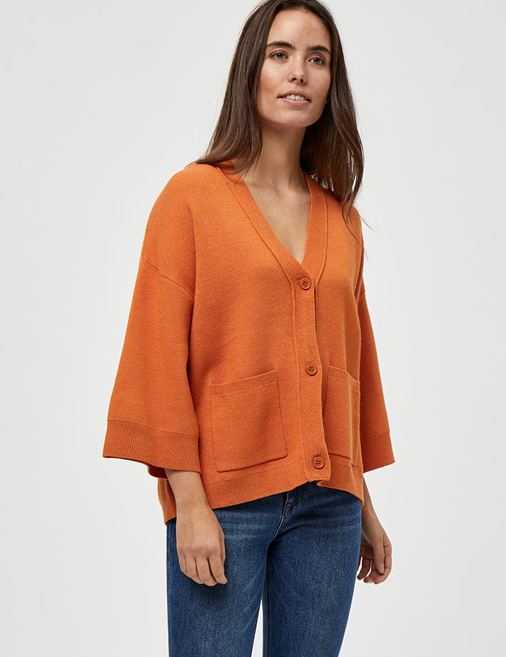 Peppercorn Rosalia Cardigan Cardigans 6675M Peach Caramel Melange