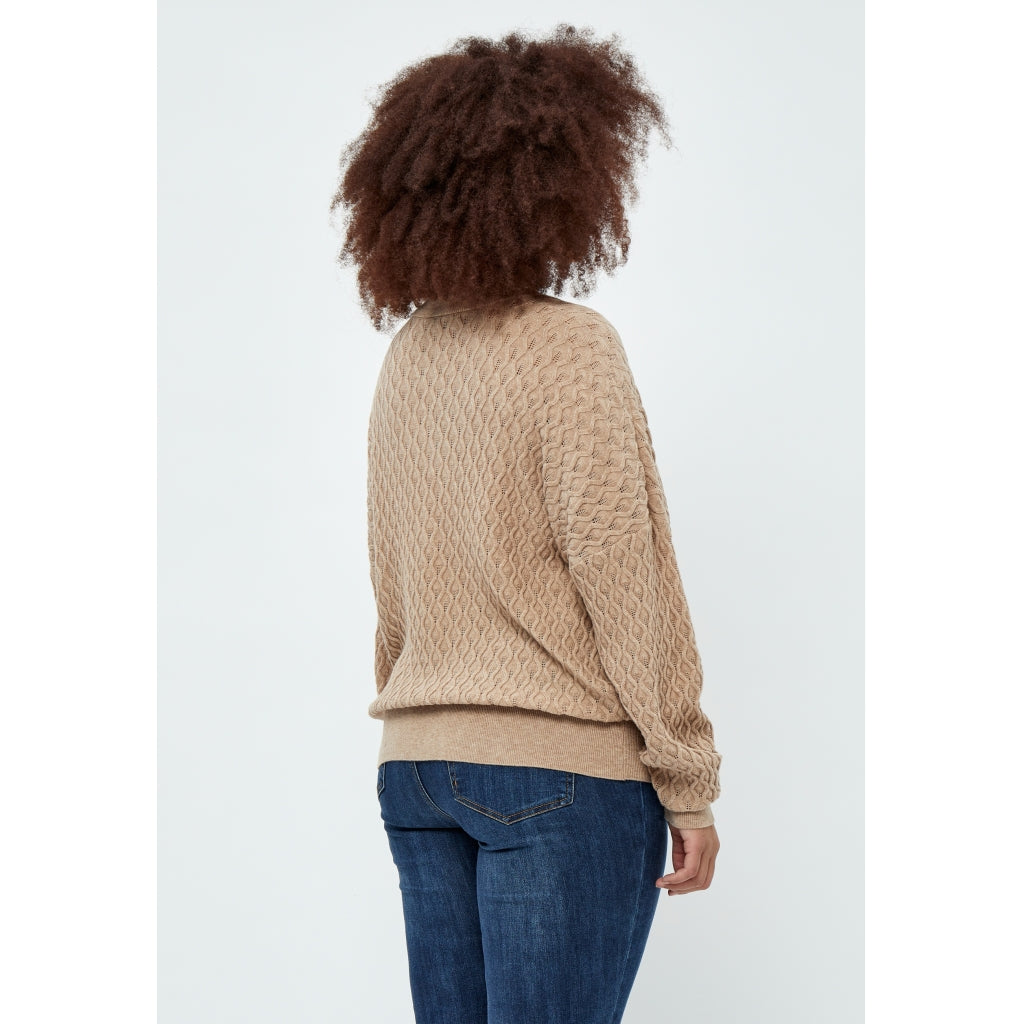 Peppercorn Rosalia Perlestrik Pullover Curve Pullover 0020M Brazilian Sand Melange