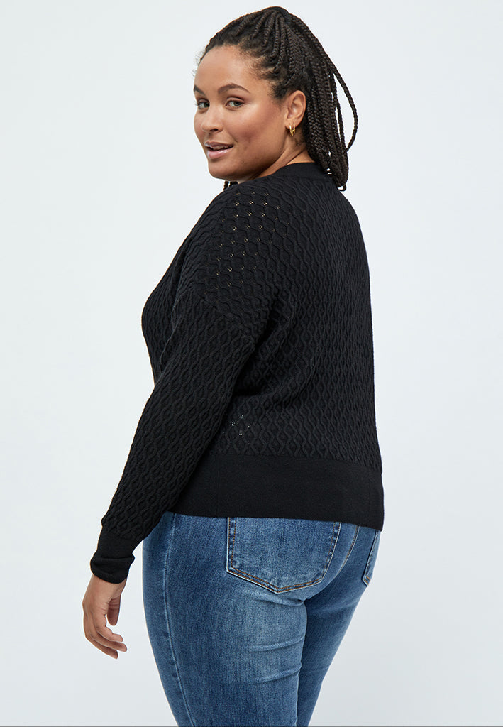 Peppercorn Rosalia Perlestrik Pullover Curve Pullover Sort