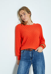 Peppercorn Rosalia Puff Sleeve Knit Pullover Pullover 4071 GRENADINE