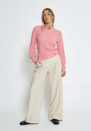 Peppercorn Rosalia Puff Sleeve Knit Pullover Pullover 4403 Peony Pink
