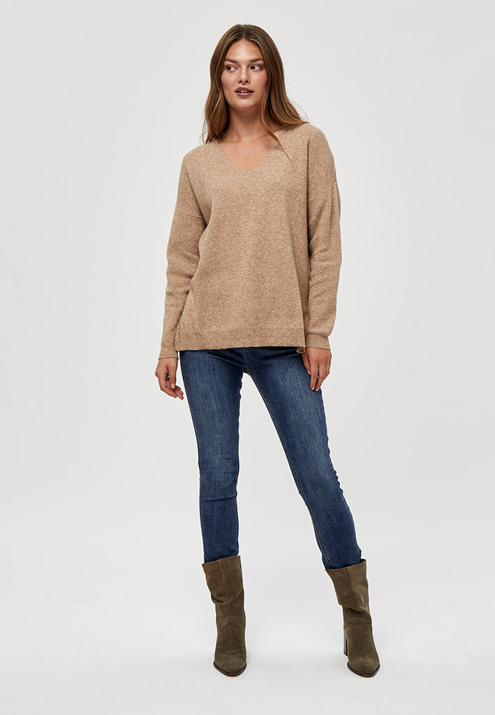 Peppercorn PCRosalia Pullover Pullover 0273M Warm Sand Melange