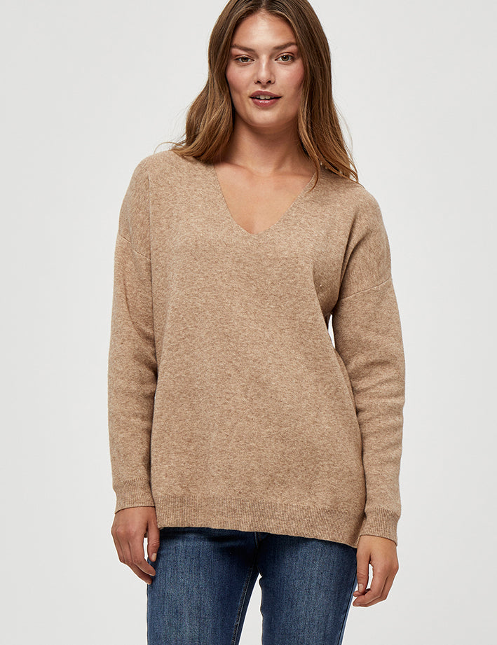 Peppercorn PCRosalia Pullover Pullover 0273M Warm Sand Melange