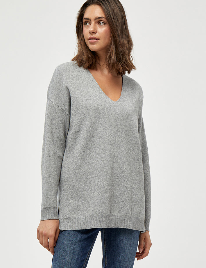 Peppercorn PCRosalia Pullover Pullover 8242 LIGHT GREY MEL.