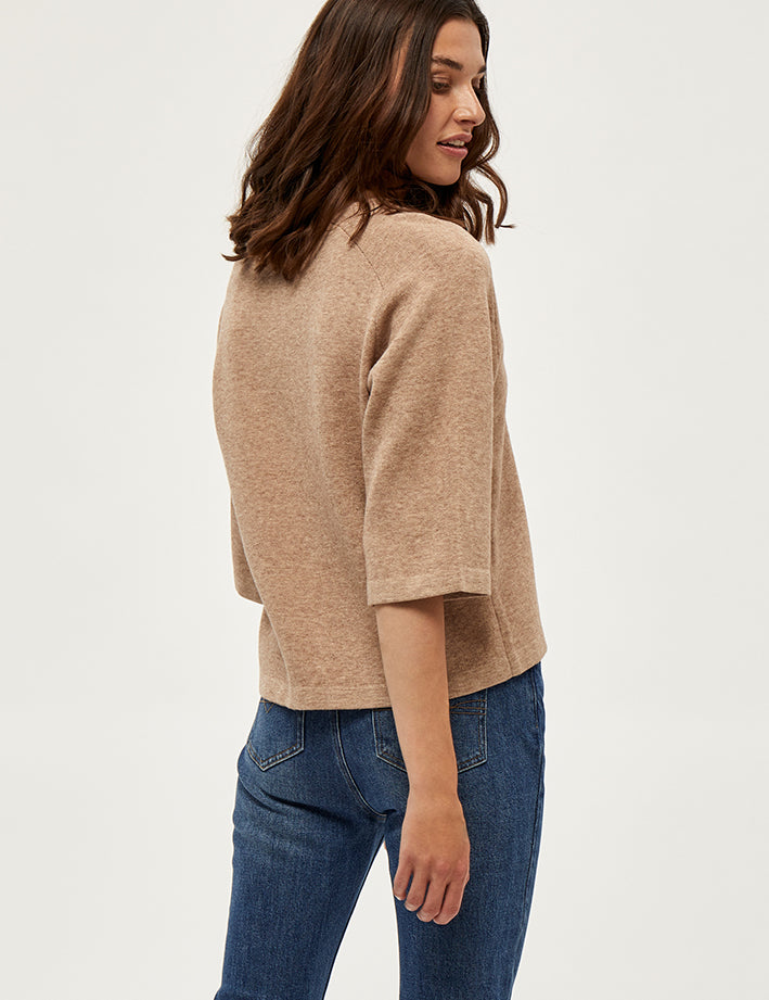 Peppercorn PCRosalia Strik Pullover Pullover 0273M Warm Sand Melange