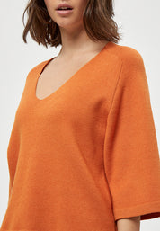 Peppercorn PCRosalia Strik Pullover Pullover 6675M Peach Caramel Melange